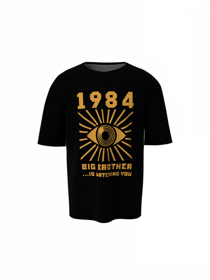 Watching You Oversized T-Shirts Bold Graphic Streetwear Tee