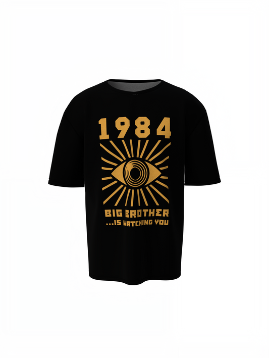 Watching You Oversized T-Shirts Bold Graphic Streetwear Tee