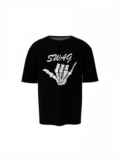 Swag Sign Oversized T-Shirt for Bold Casual Streetwear Tees