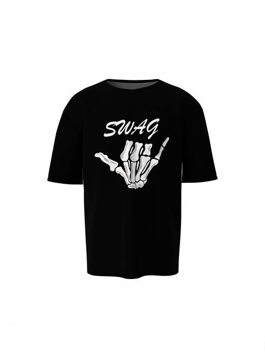 Swag Sign Oversized T-Shirt for Bold Casual Streetwear Tees