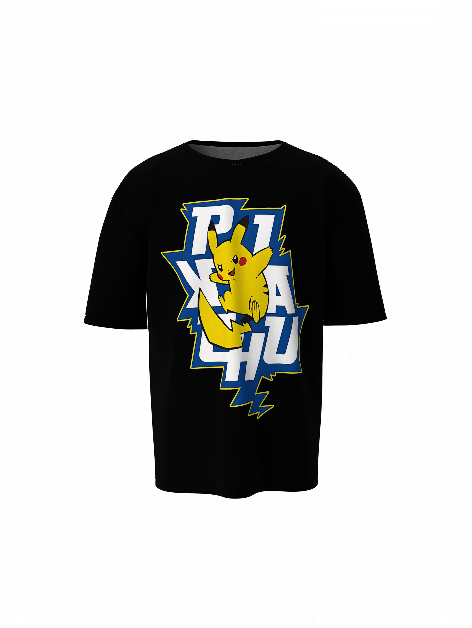 Thunder Pikachu Oversized T-Shirts Anime Graphic Streetwear Tee