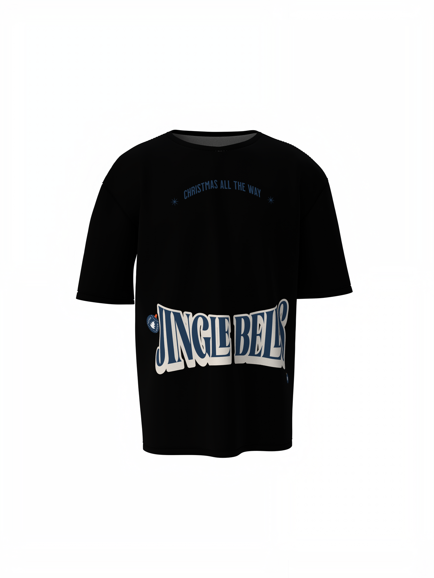 Jingle Bells Oversized T-Shirts Festive Streetwear Style