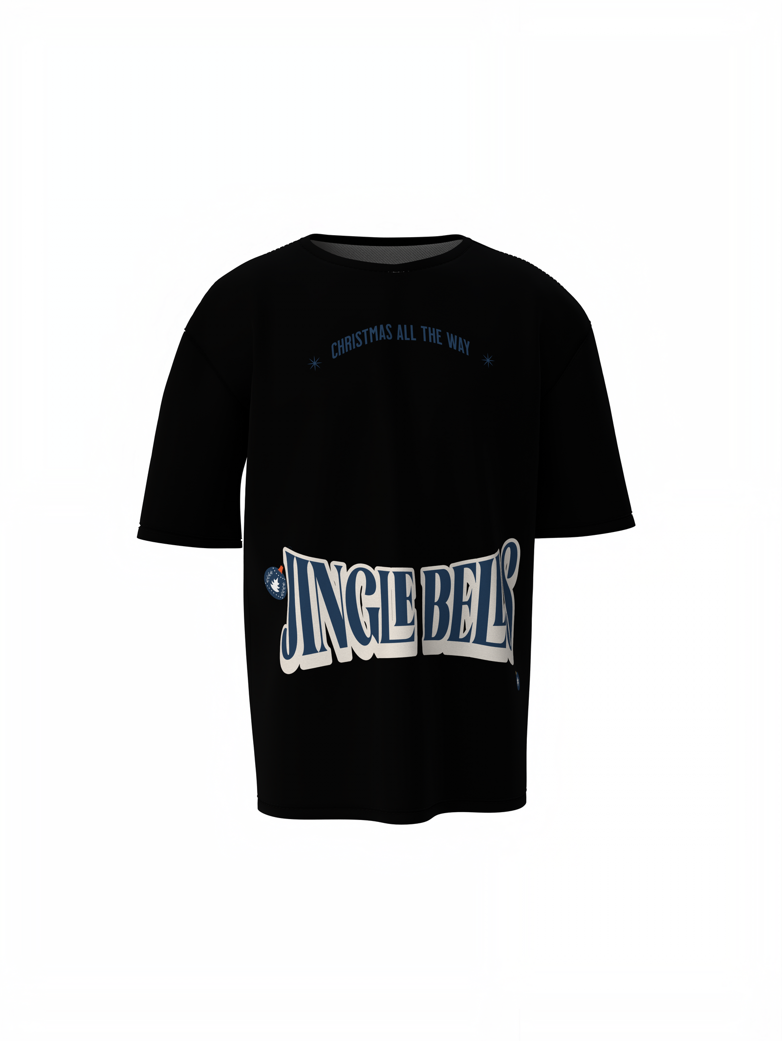 Jingle Bells Oversized T-Shirts Festive Streetwear Style