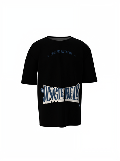 Jingle Bells Oversized T-Shirts Festive Streetwear Style