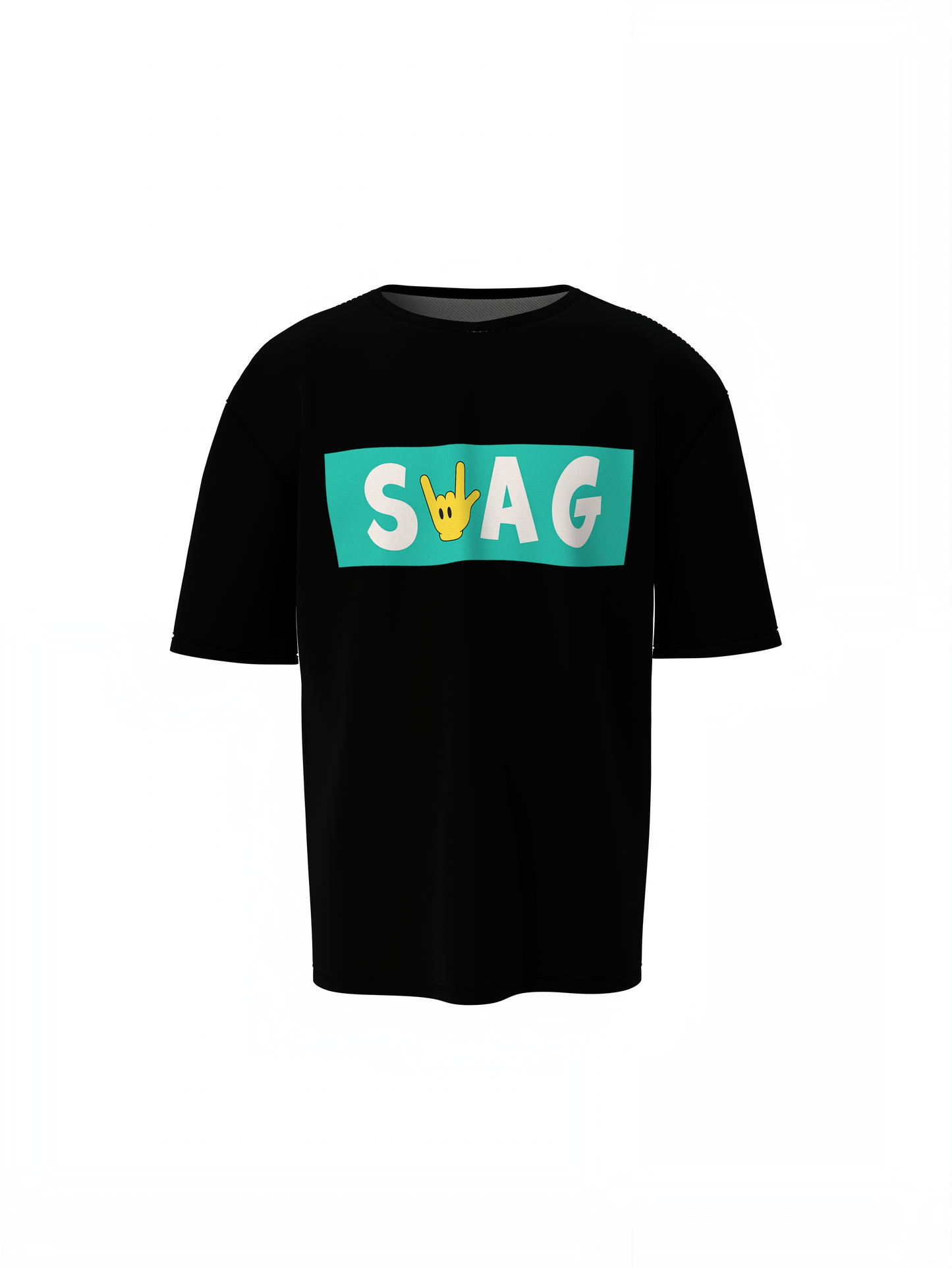 Swag Sign Hand Oversized T-Shirt Bold Streetwear Styles Tee