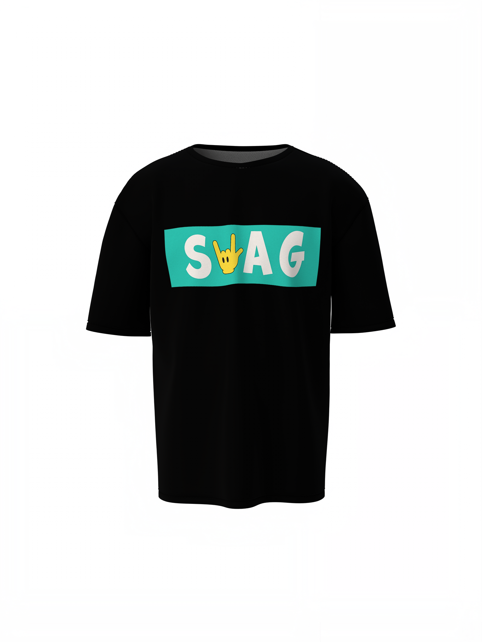 Swag Sign Hand Oversized T-Shirt Bold Streetwear Styles Tee