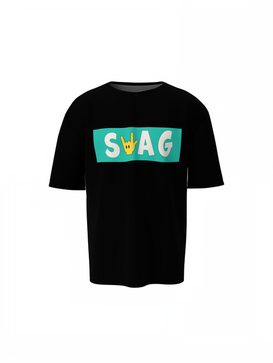 Swag Sign Hand Oversized T-Shirt Bold Streetwear Styles Tee