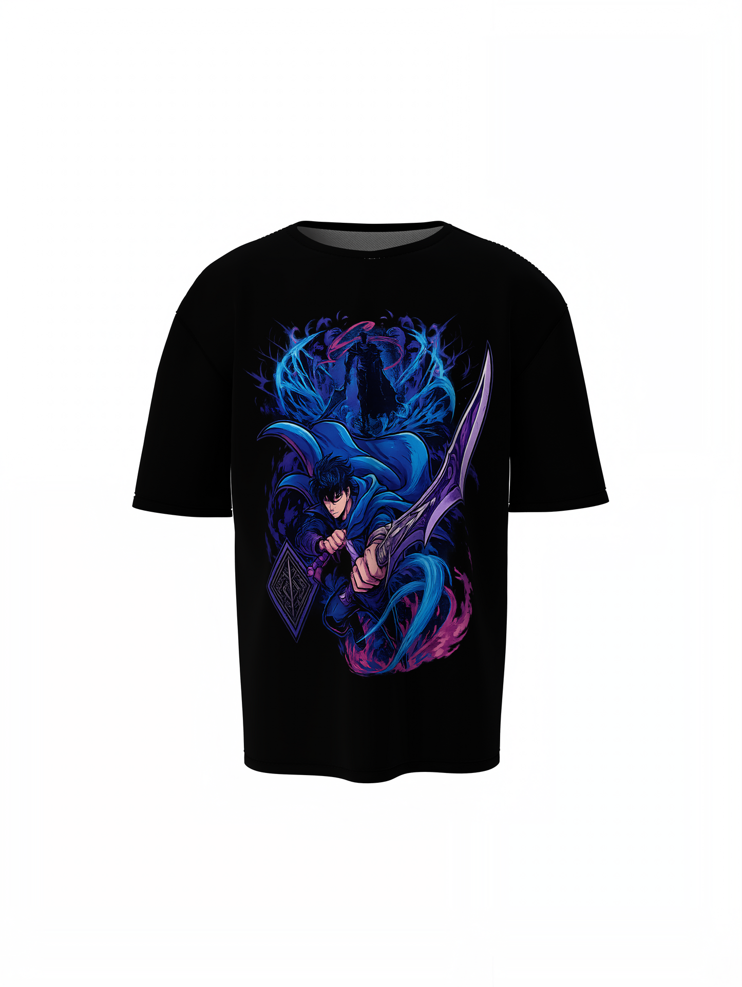Powerful Shadow Black Oversized T-Shirts for Streetwear Looks
