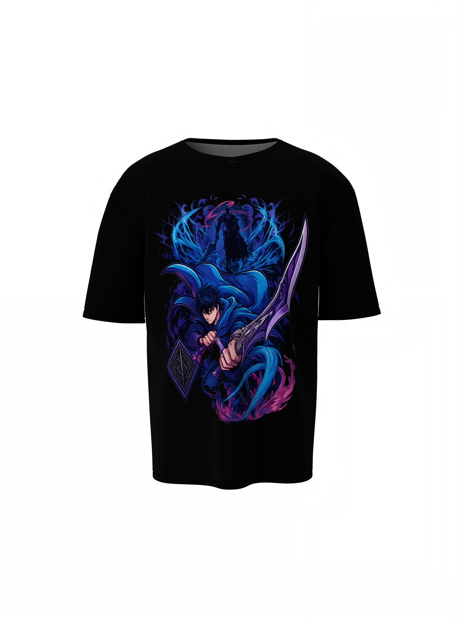 Powerful Shadow Black Oversized T-Shirts for Streetwear Looks