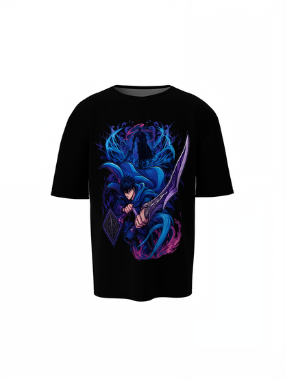 Powerful Shadow Black Oversized T-Shirts for Streetwear Looks
