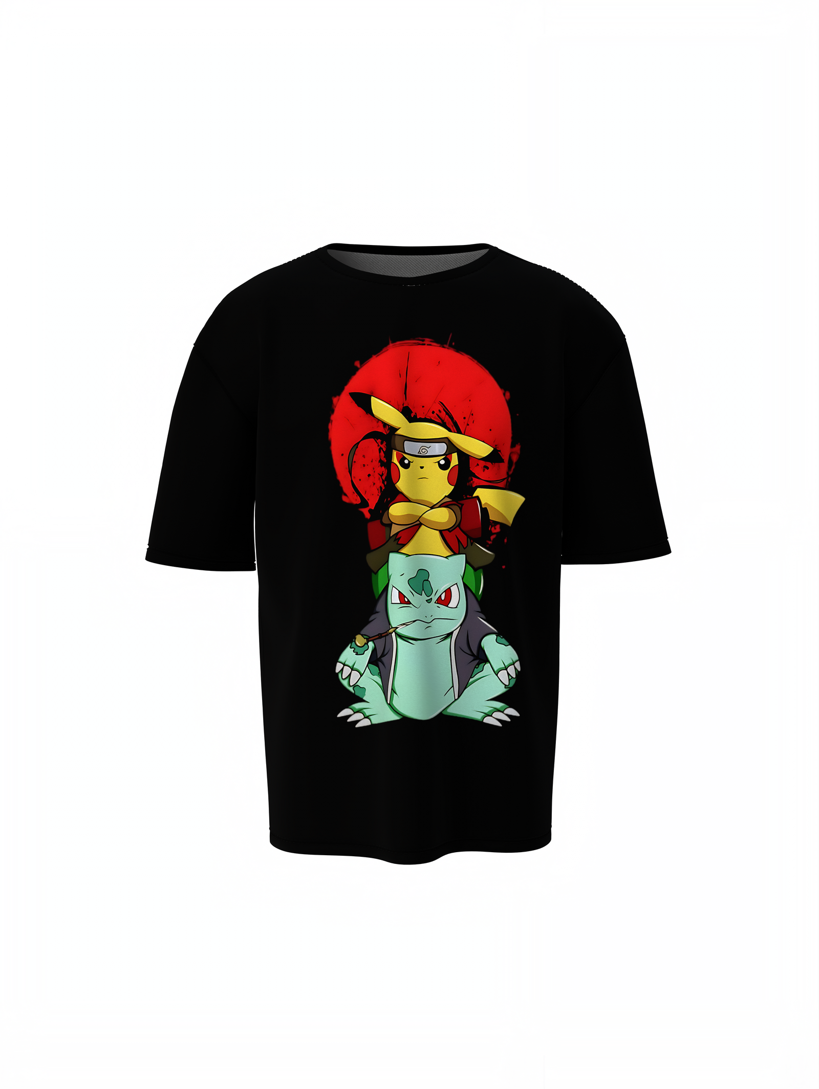 Bulbasaur Pikachu Oversized T-Shirts – Cute Anime Streetwear