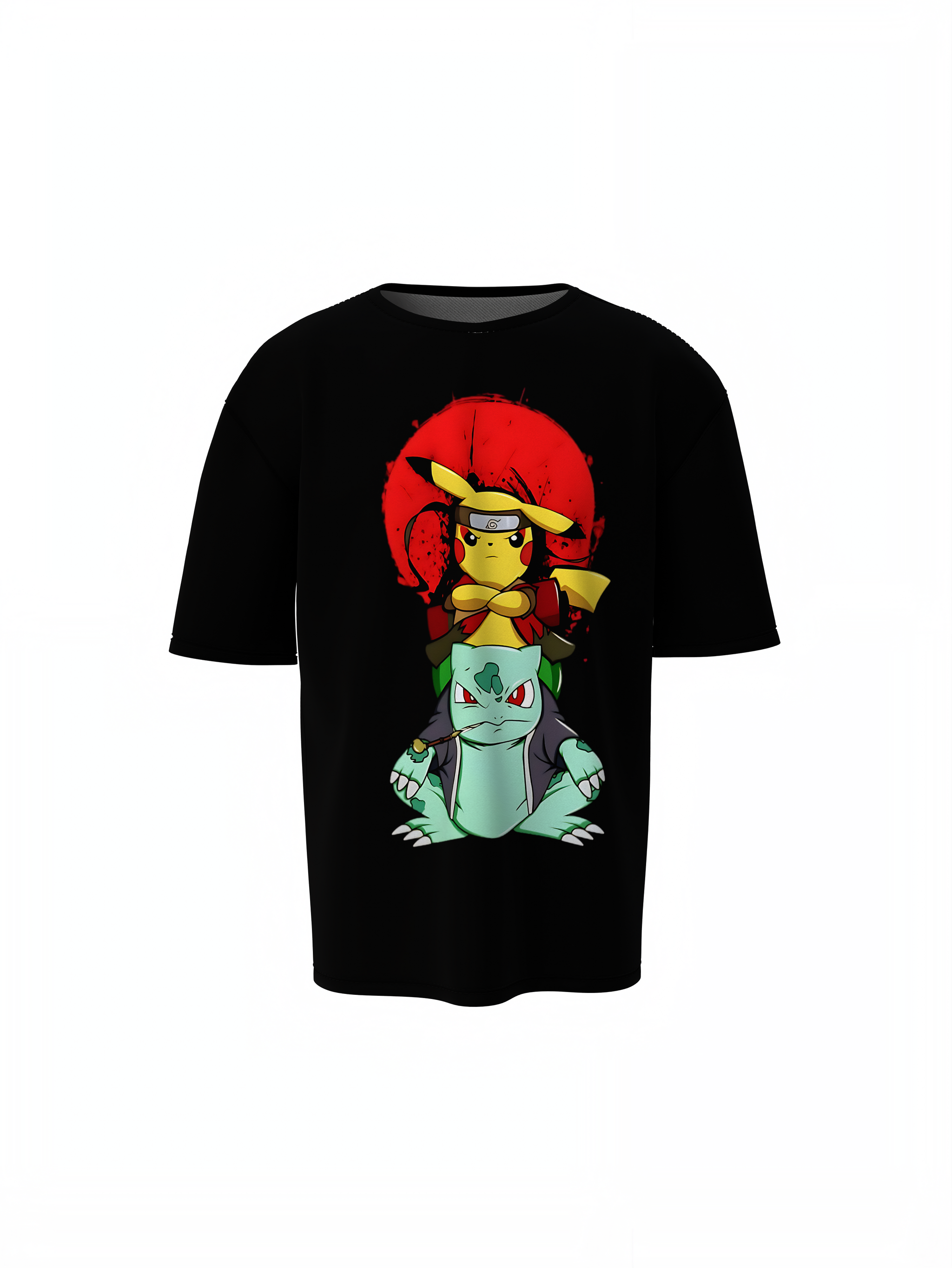 Bulbasaur Pikachu Oversized T-Shirts