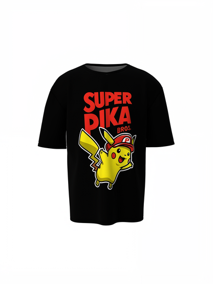 Super Pika Oversized T-Shirt for Fun Anime Streetwear Looks