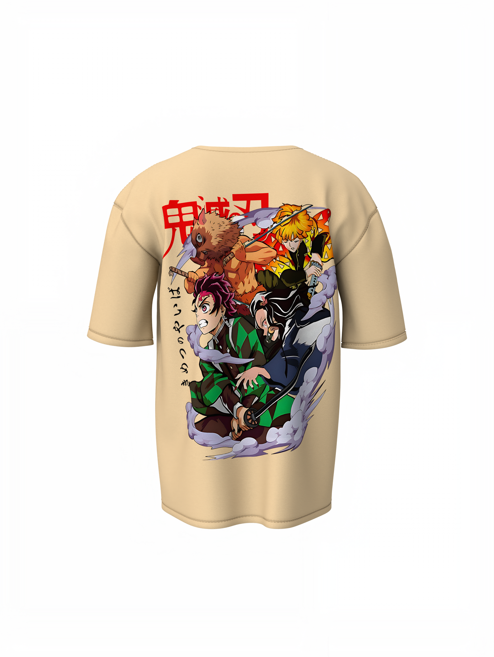 Tanjiro Zenitsu Inosuke Oversized T-Shirts Anime Style Tees