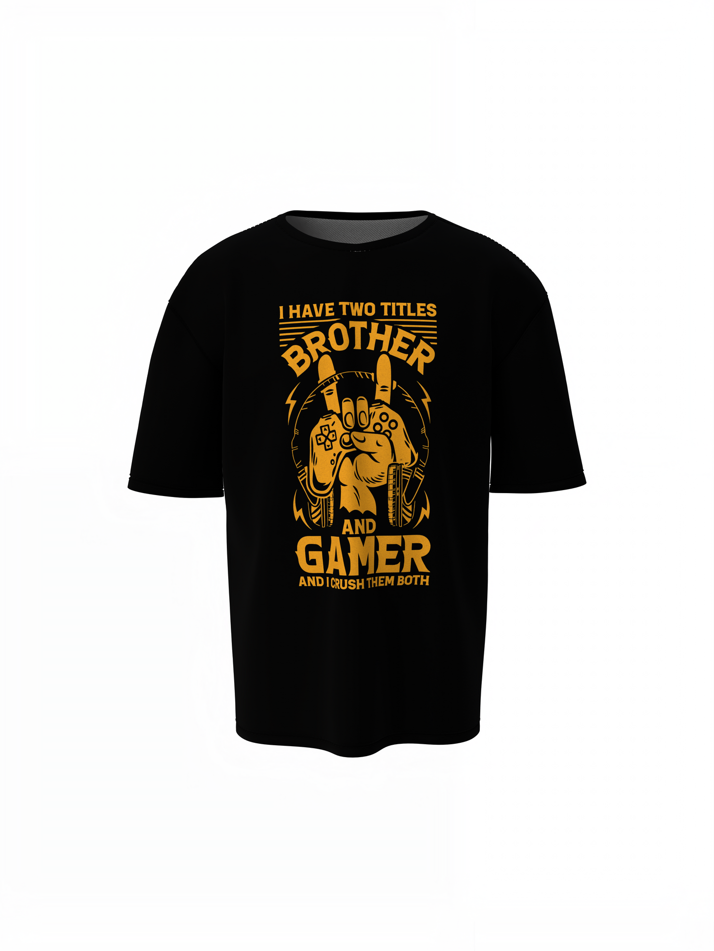 Gamer Brother Oversized T-Shirts Cool Casual Streetwear