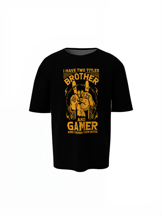 Gamer Brother Oversized T-Shirts Cool Casual Streetwear