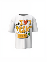 CSK Whistle Podu Oversized T-Shirts