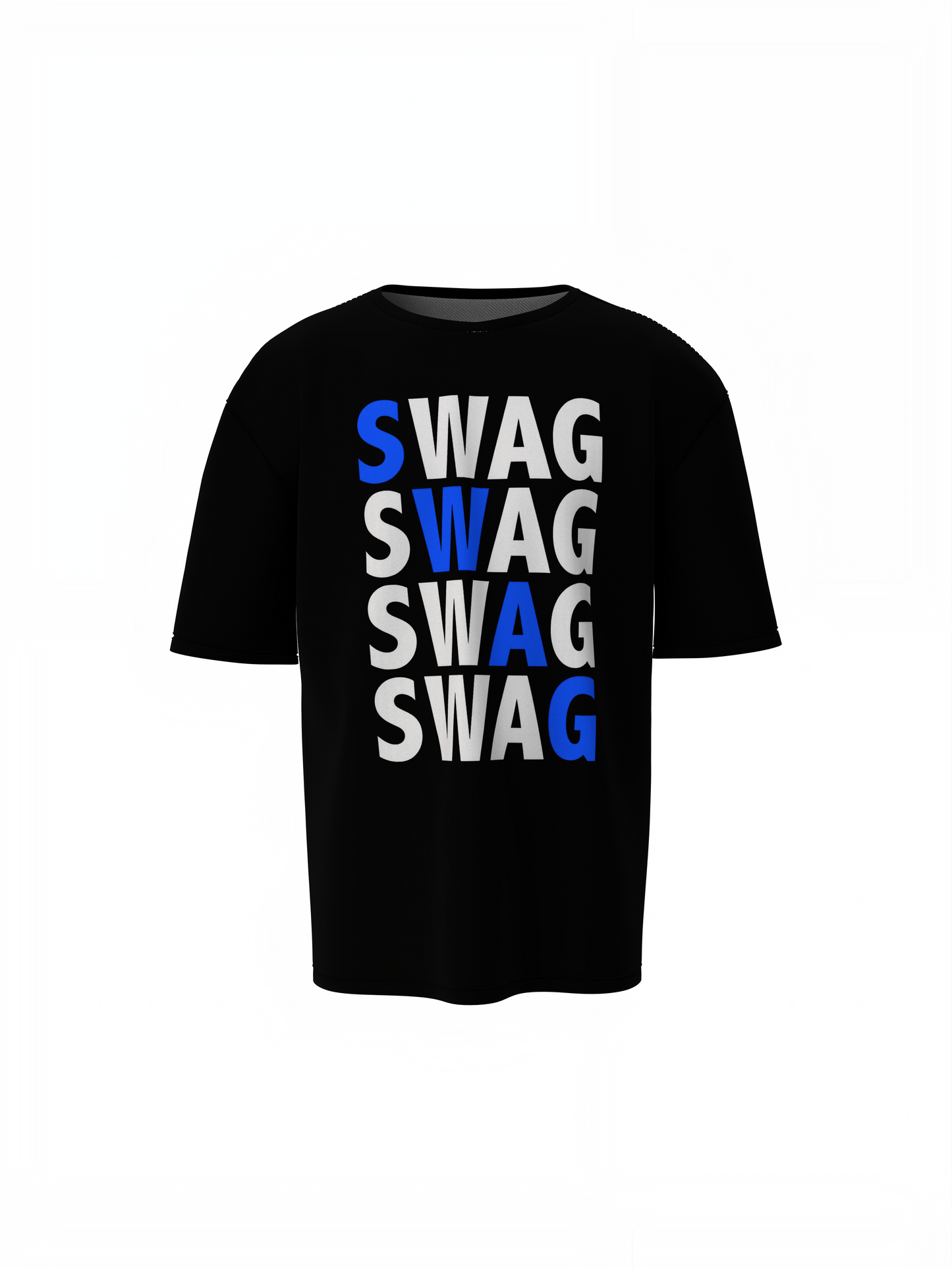 Swag Text Oversized T-Shirt for Bold Casual Streetwear Tees