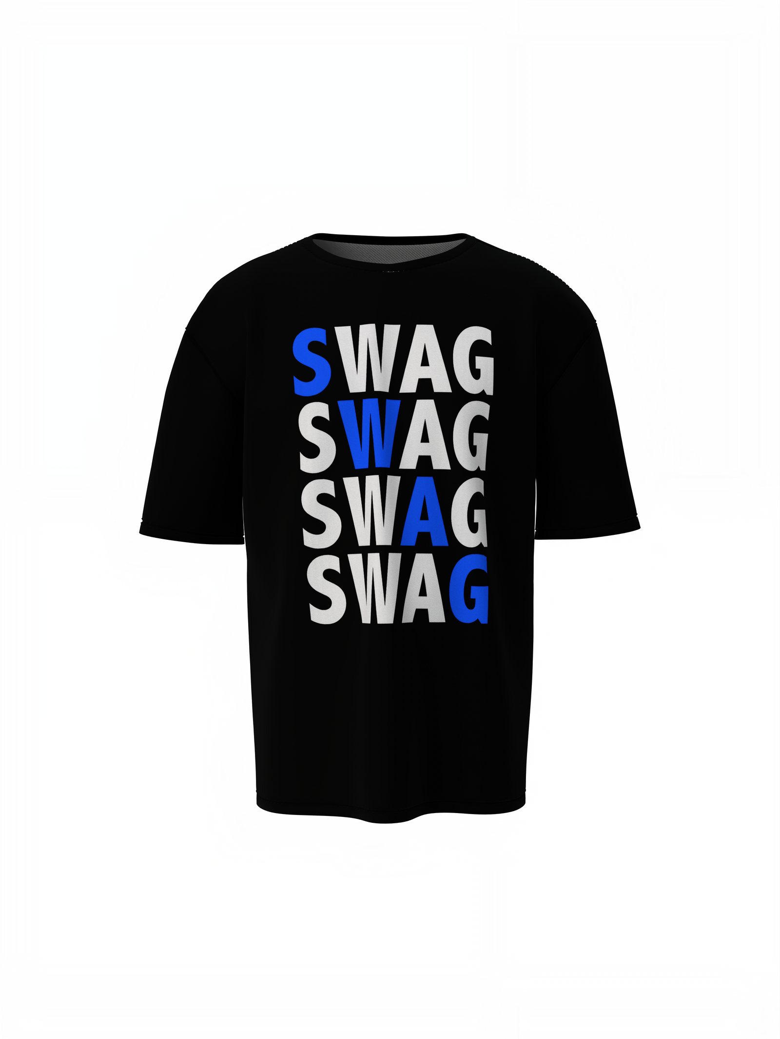 Swag Text Oversized T-Shirt for Bold Casual Streetwear Tees