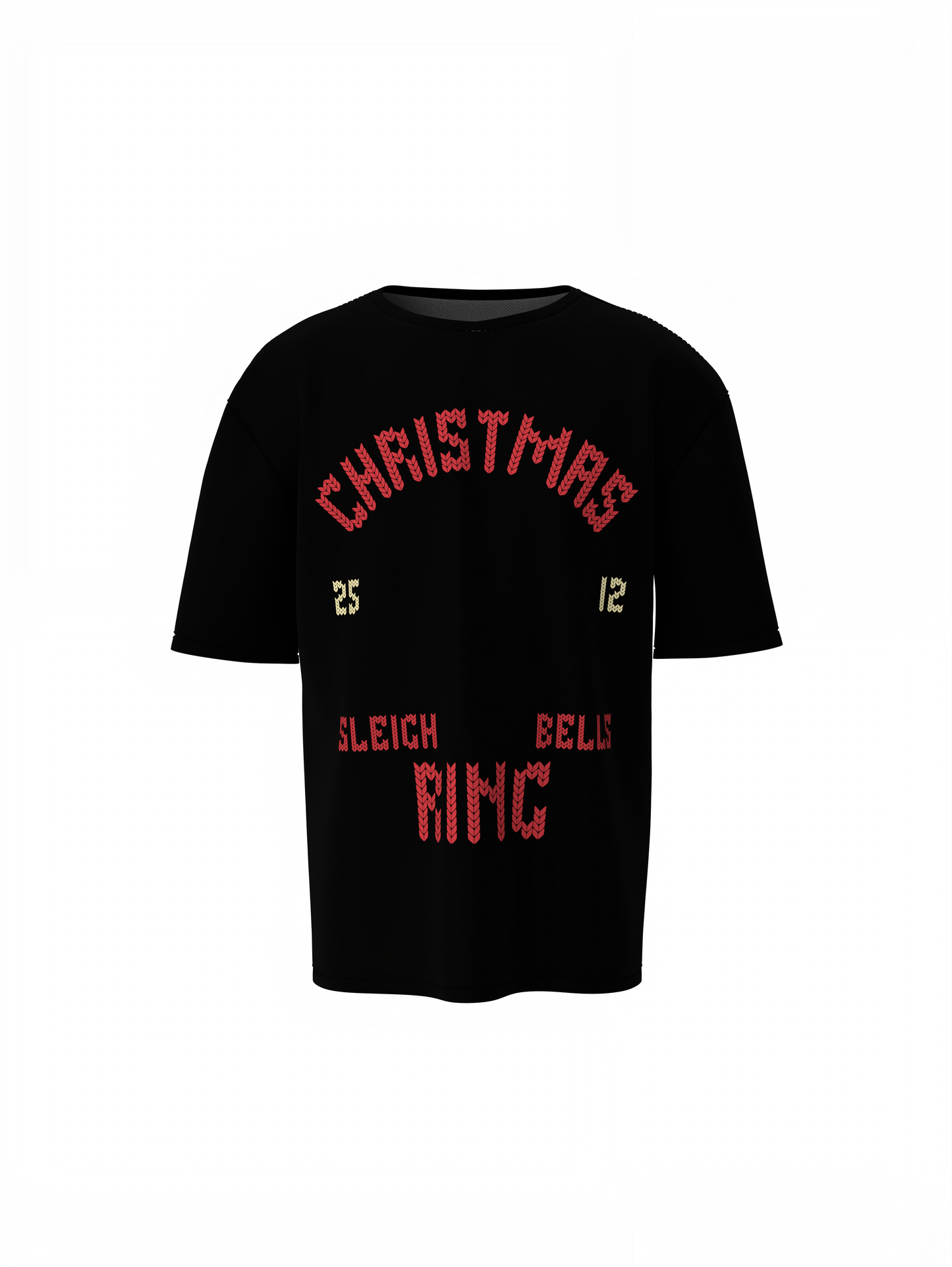 Christmas Bells Ring Oversized T-Shirts Festive Style