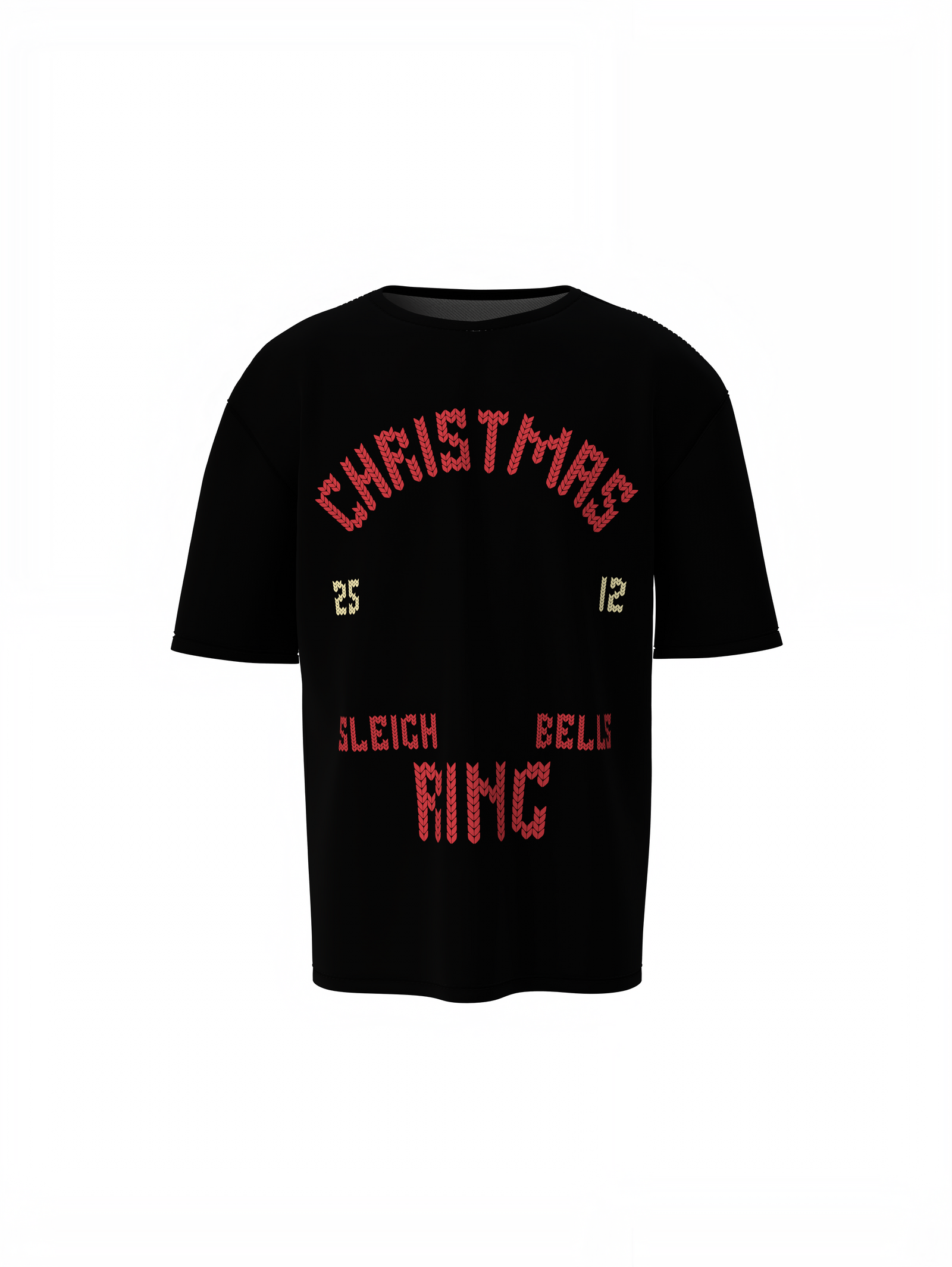 Christmas Bells Ring Oversized T-Shirts Festive Style