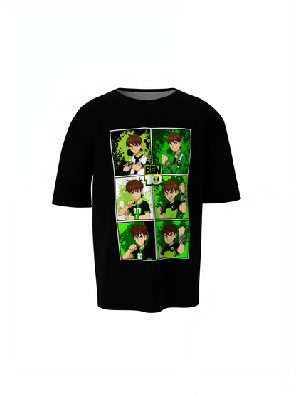 Ben 10 Series Oversized T-Shirts Cool Hero Cartoon Streetwear
