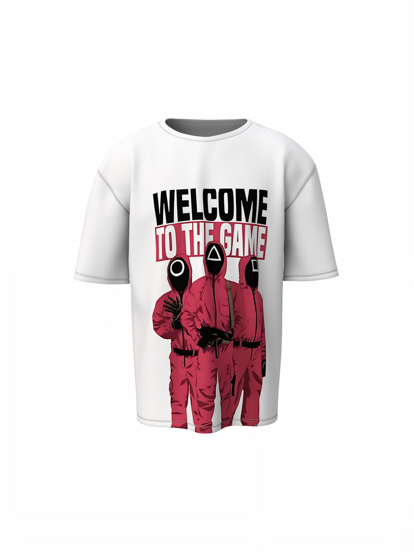 Welcome To The Game White Oversized T-Shirt for Daily Style