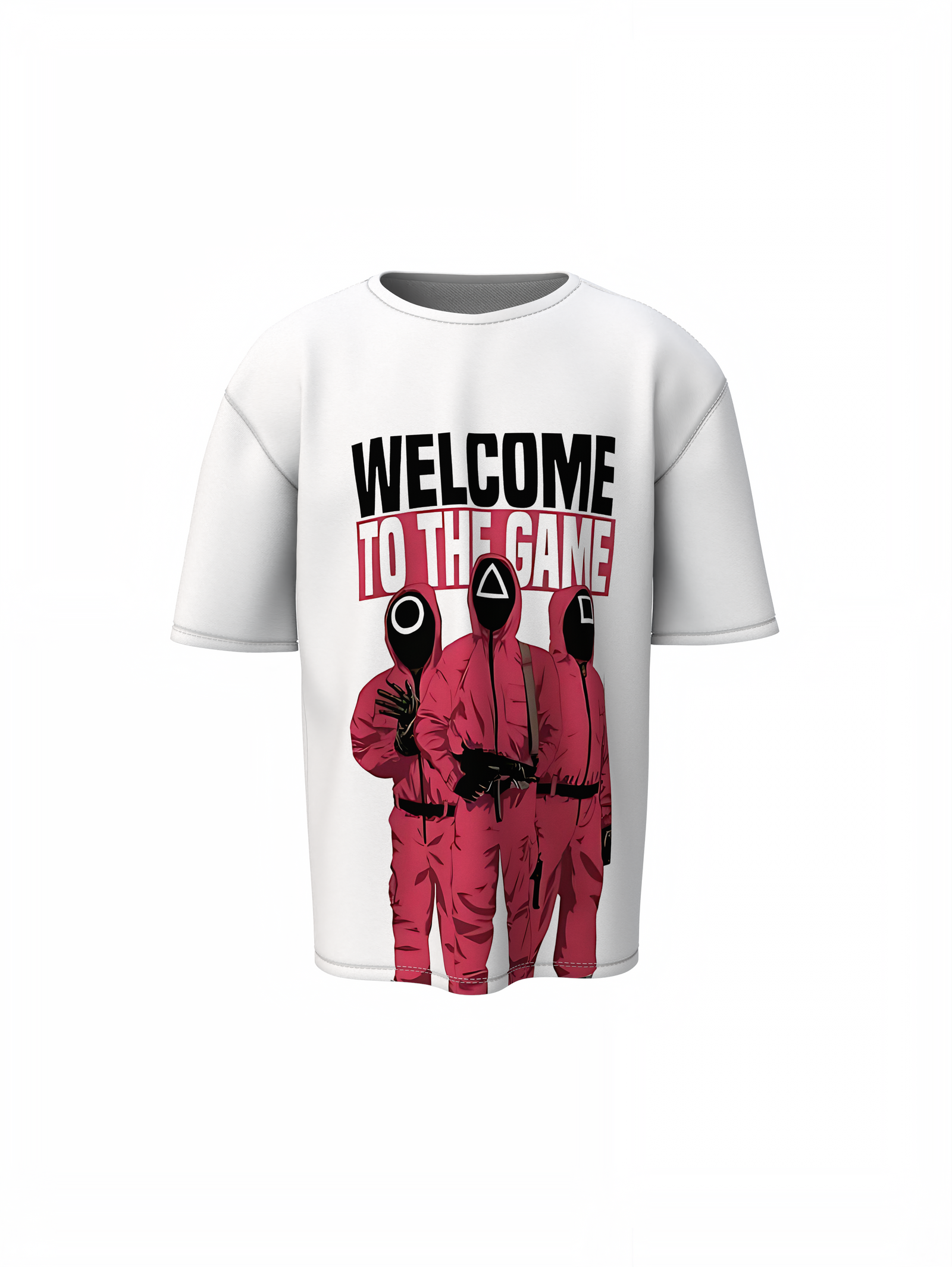 Welcome To The Game White Oversized T-Shirt for Daily Style