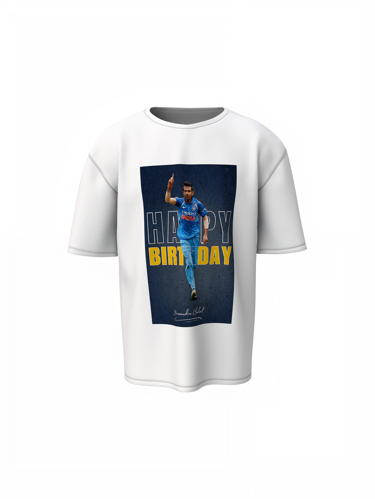 Happy Birthday Chahal Oversized T-Shirt