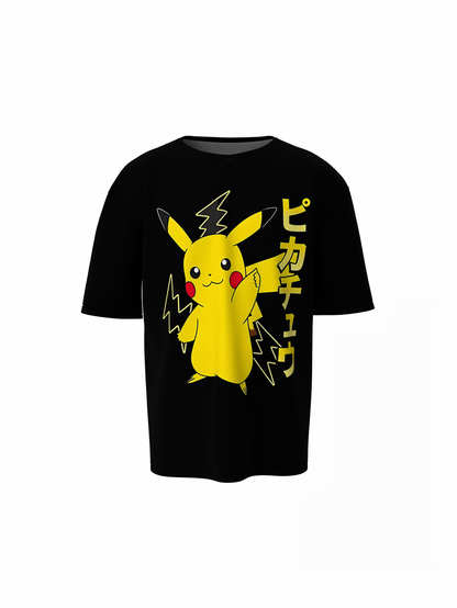 Pikachu Thunder Oversized T-Shirts