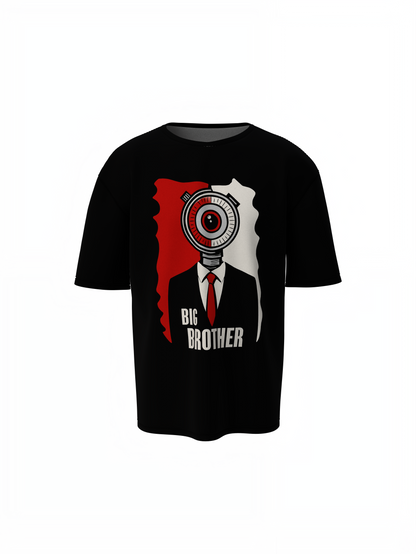 Big Brother Time Oversized T-Shirt Fun Casual Graphic Tee
