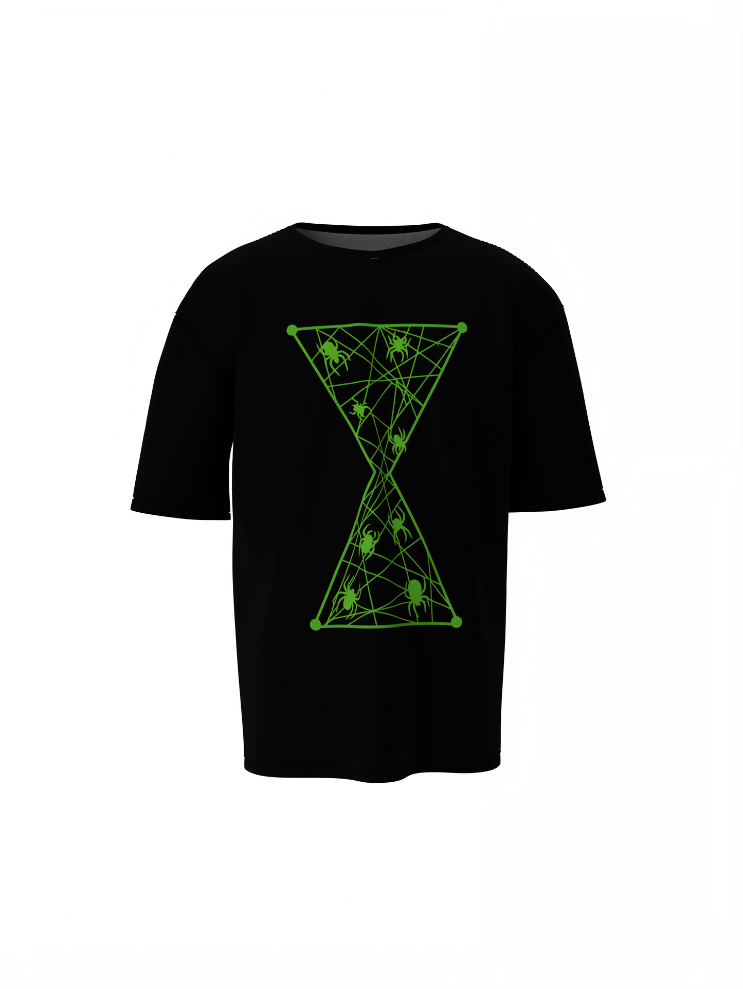 Spider Web Oversized T-Shirts Cool Graphic Streetwear Tee