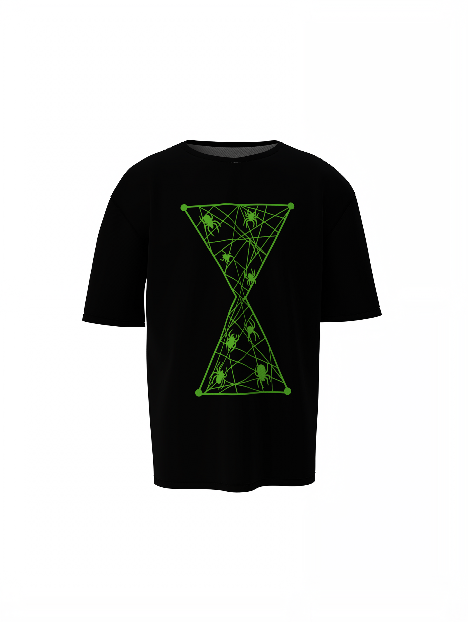Spider Web Oversized T-Shirts Cool Graphic Streetwear Tee