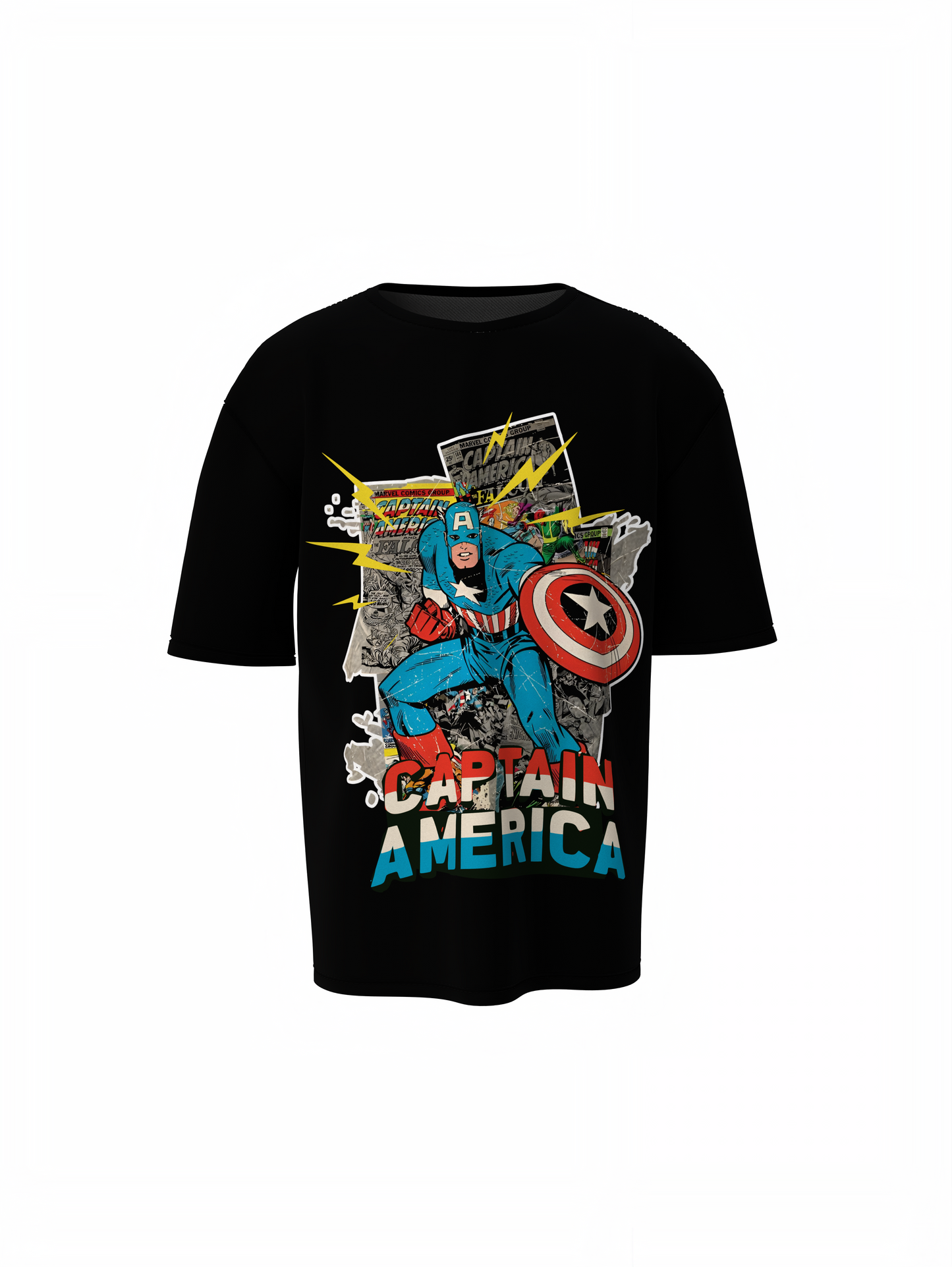 Marvel Comic Captain Oversized T-Shirts