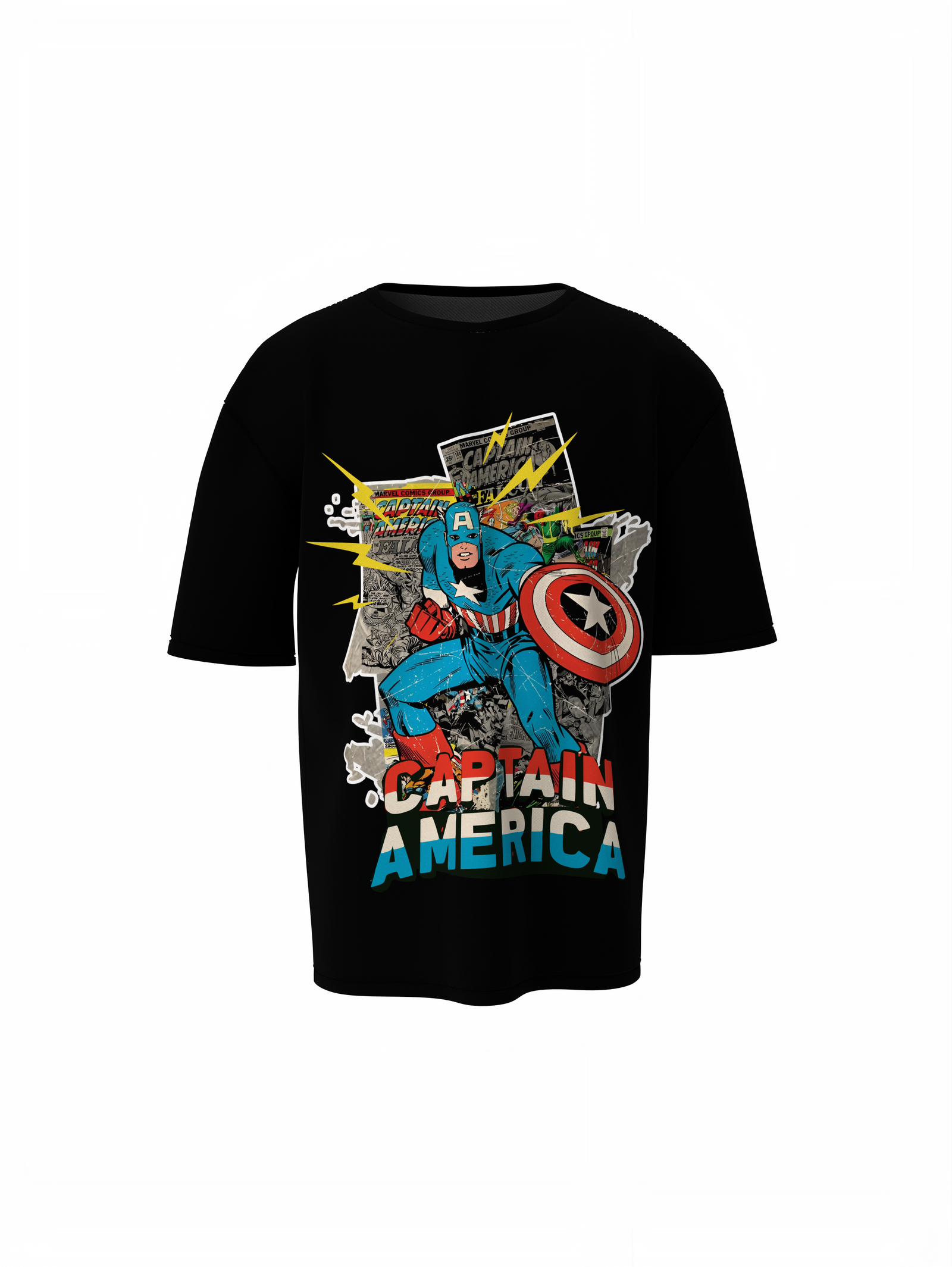 Marvel Comic Captain Oversized T-Shirts