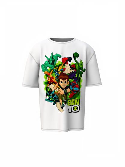 Ben 10 and Aliens Oversized T-Shirts Cool Hero Streetwear