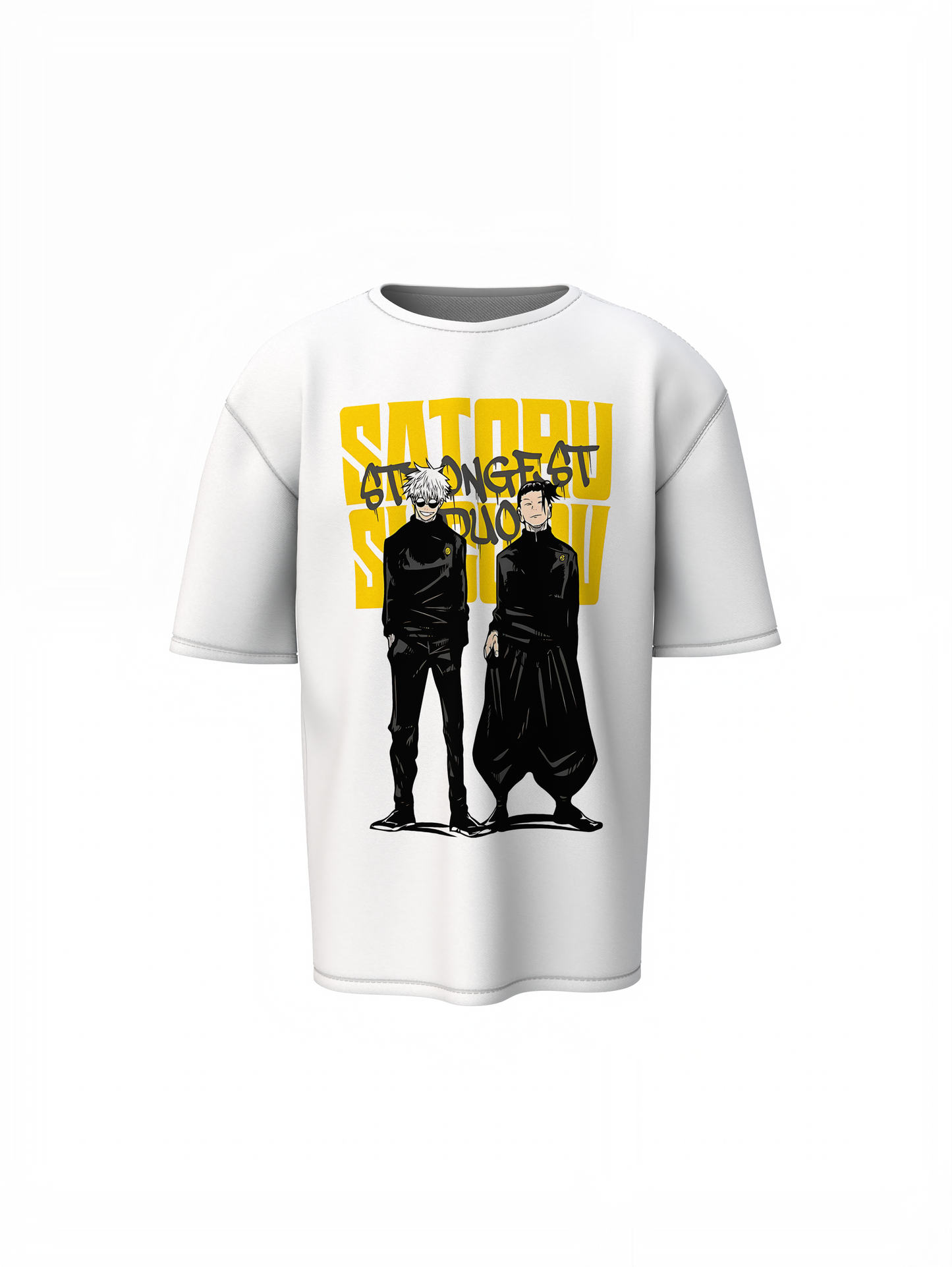 Strongest Satoru Oversized T-Shirt Anime Streetwear Tee Fit