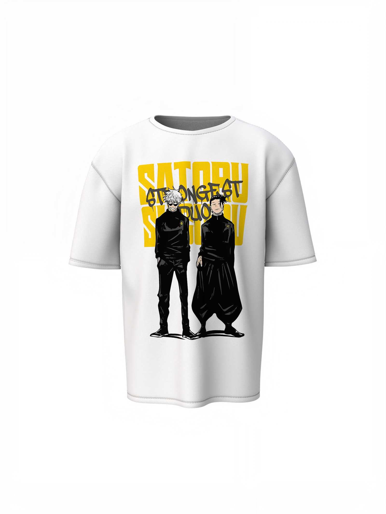 Strongest Satoru Oversized T-Shirt Anime Streetwear Tee Fit