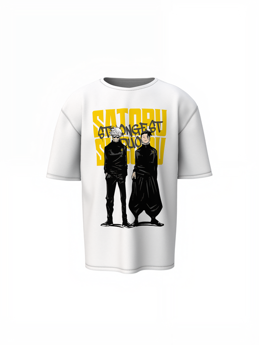 Strongest Satoru Oversized T-Shirt Anime Streetwear Tee Fit