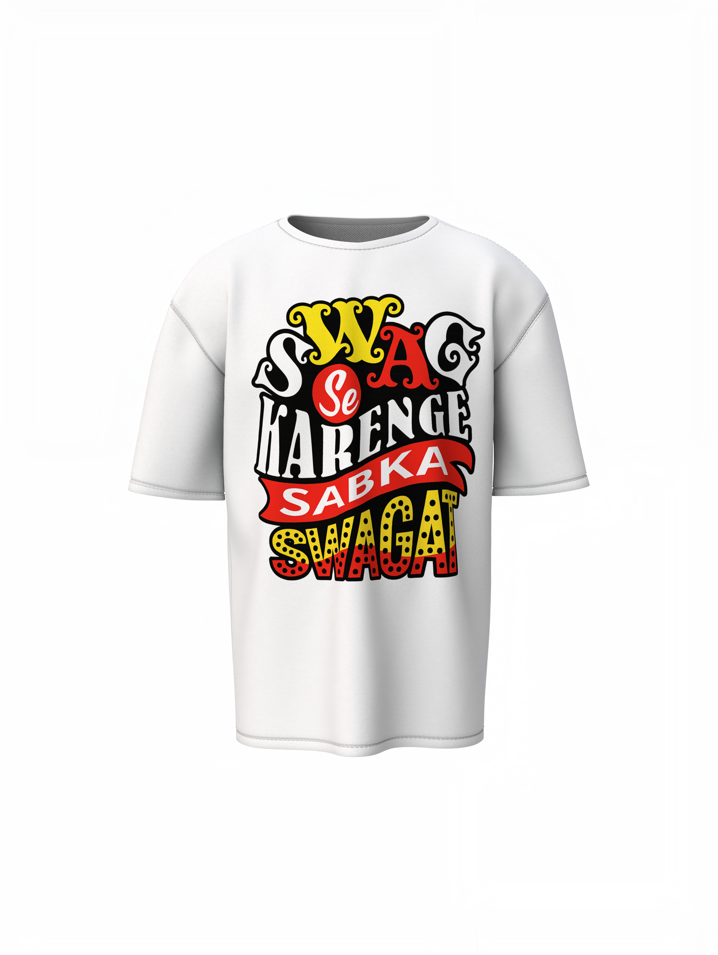 Swag Se Swagat Oversized T-Shirt Bold Desi Streetwear Style