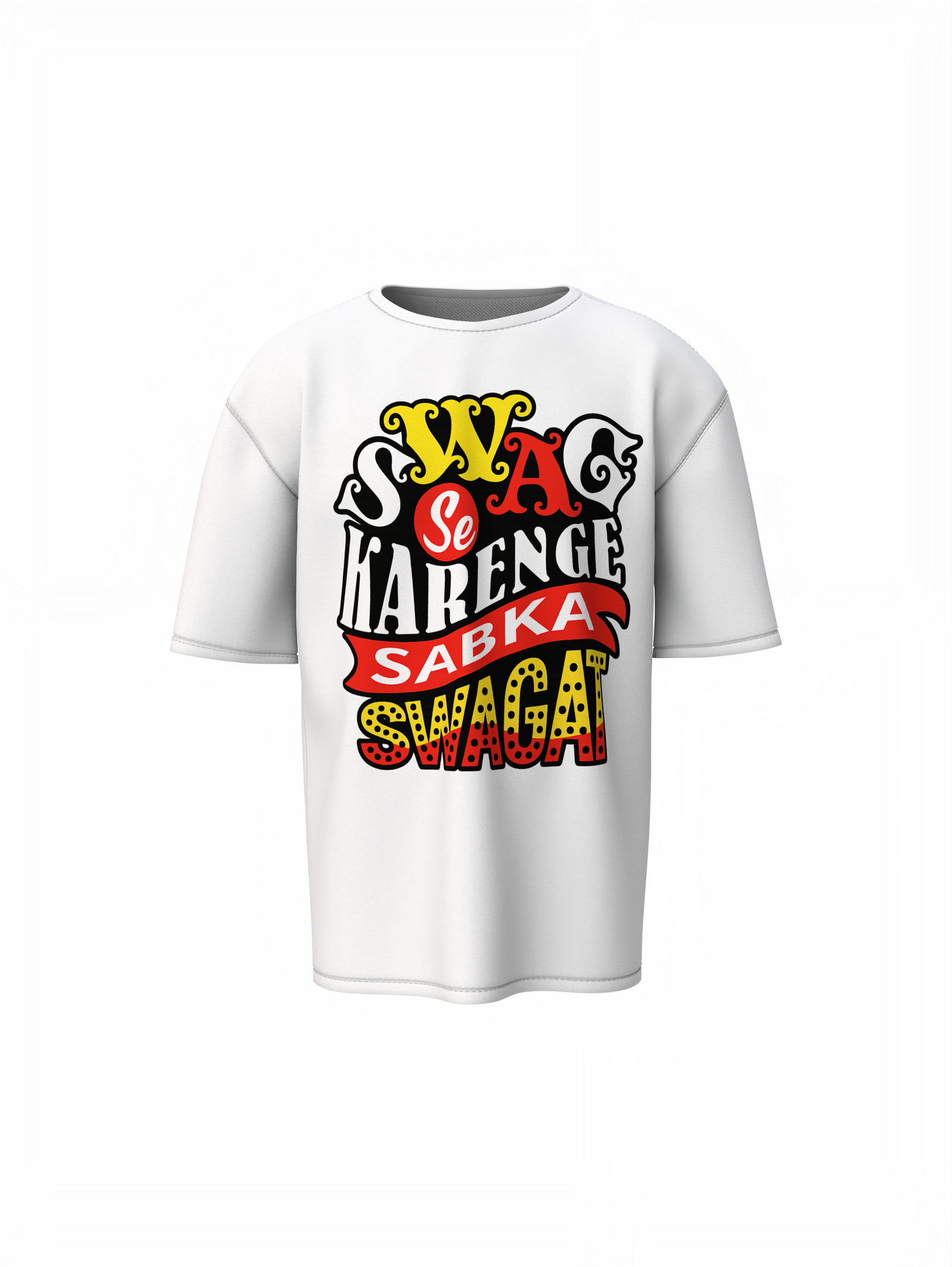 Swag Se Swagat Oversized T-Shirt Bold Desi Streetwear Style