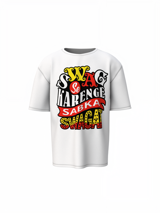 Swag Se Swagat Oversized T-Shirt Bold Desi Streetwear Style