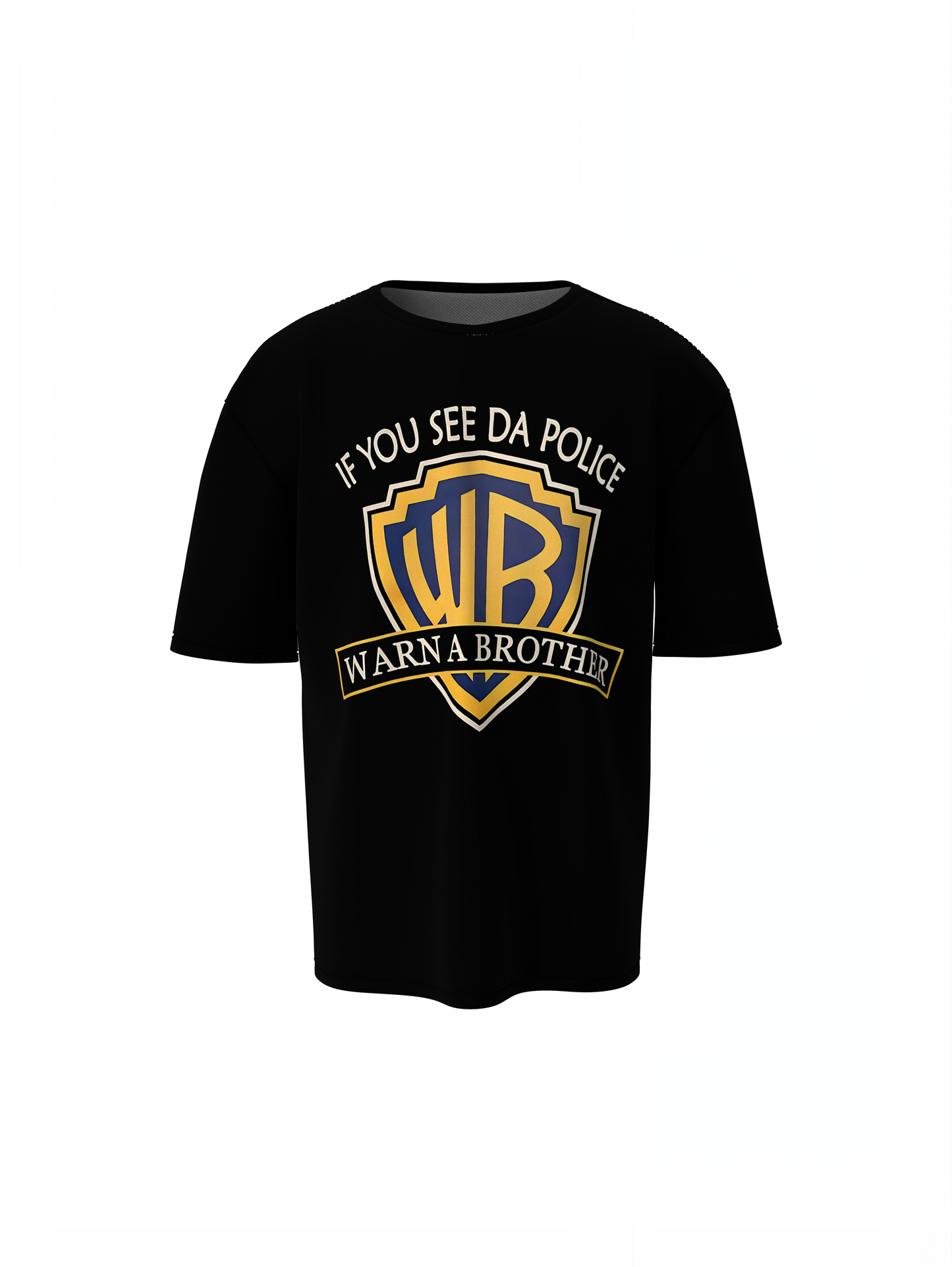 Warn A Brother Oversized T-Shirts Bold Streetwear Graphic Top