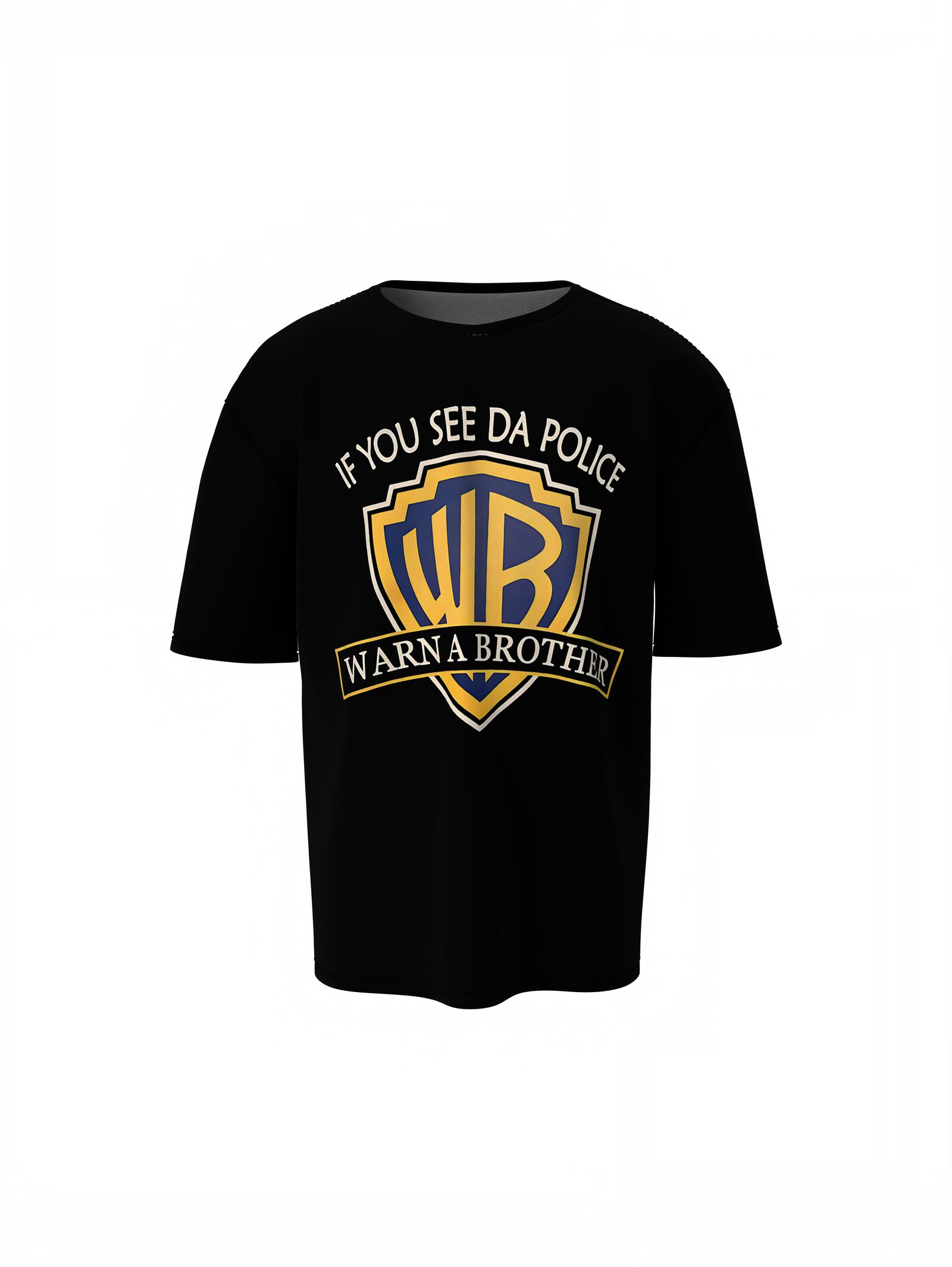 Warn A Brother Oversized T-Shirts Bold Streetwear Graphic Top