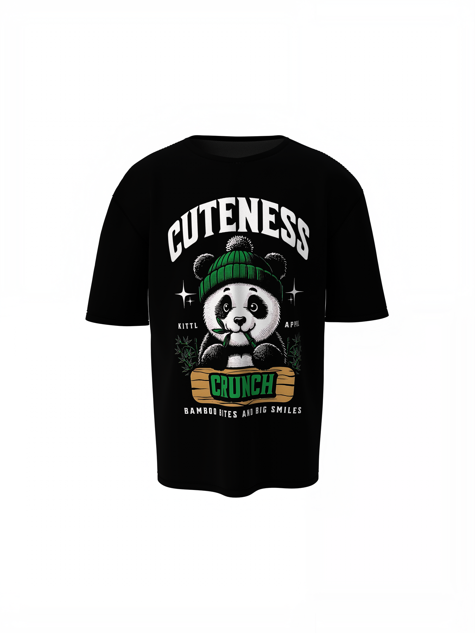 Foodie Panda Oversized T-Shirt Trendy Graphic Streetwear
