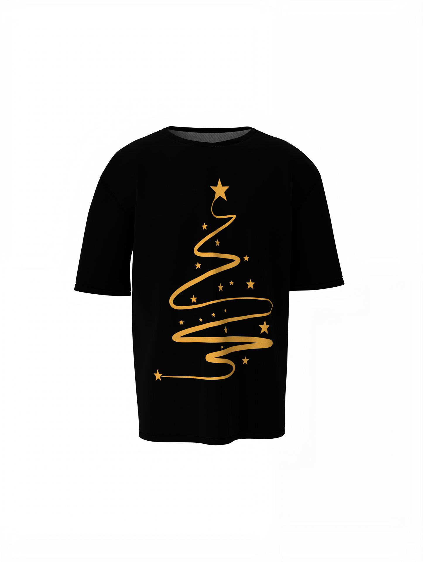 Merry Christmas Tree Oversized T-Shirts for Festive Wear