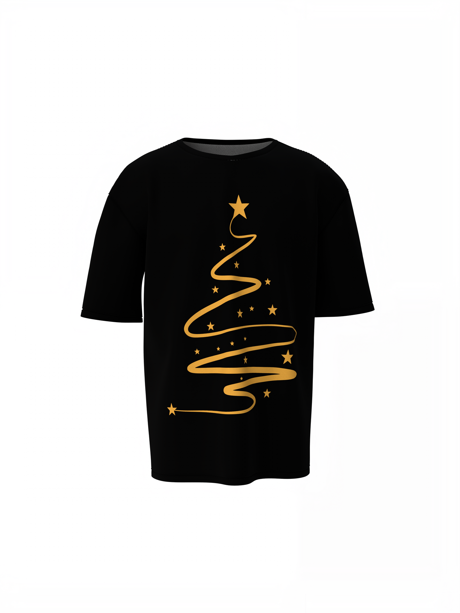Merry Christmas Tree Oversized T-Shirts for Festive Wear