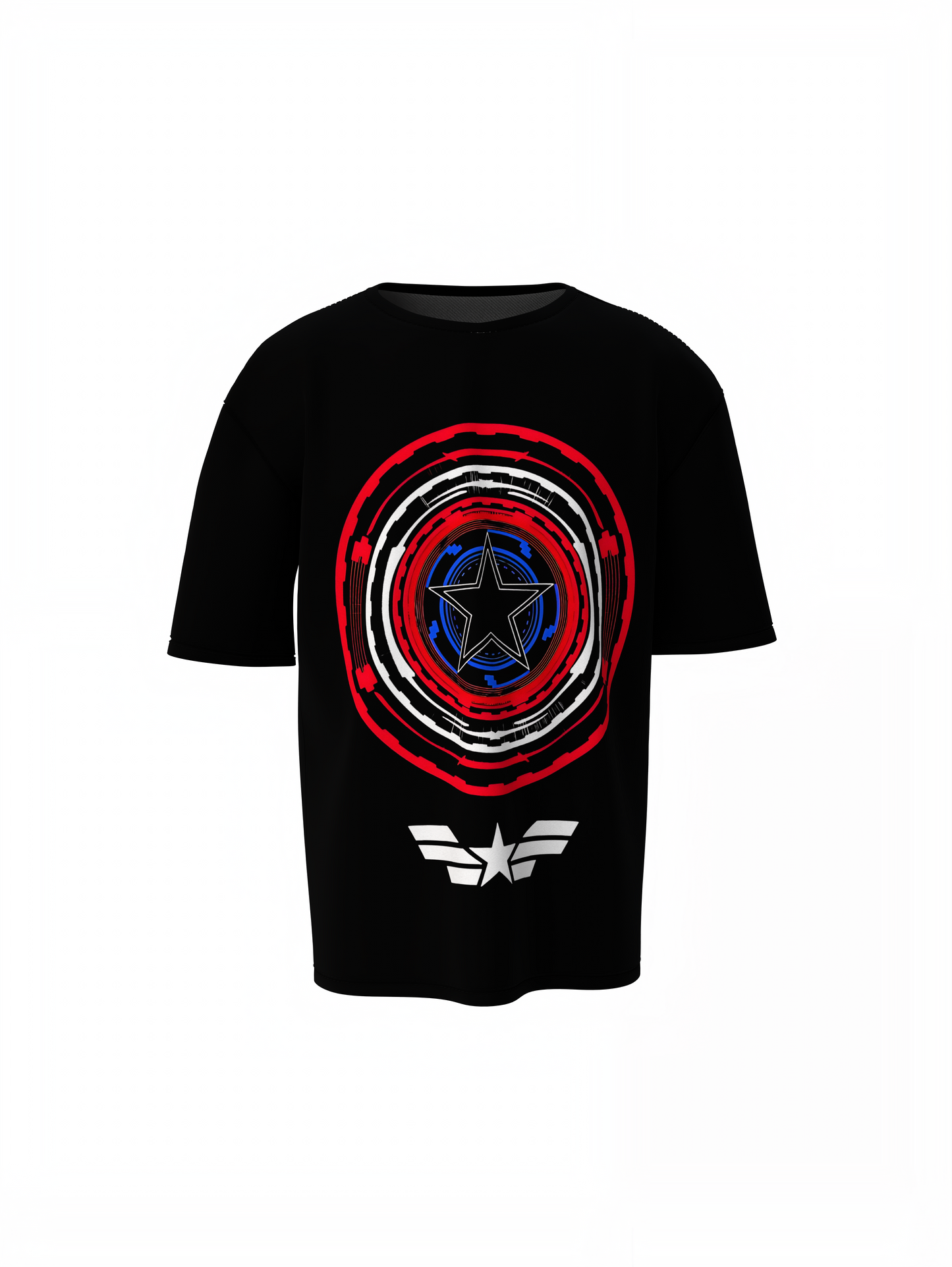 Captain America Army Oversized T-Shirt Streetwear Style Tee