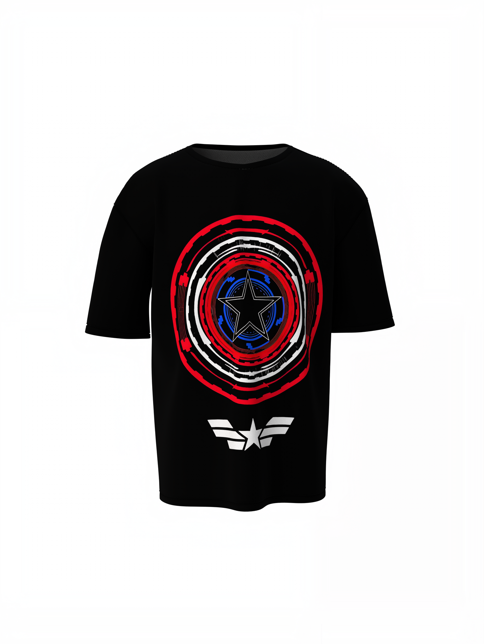 Captain America Army Oversized T-Shirt Streetwear Style Tee