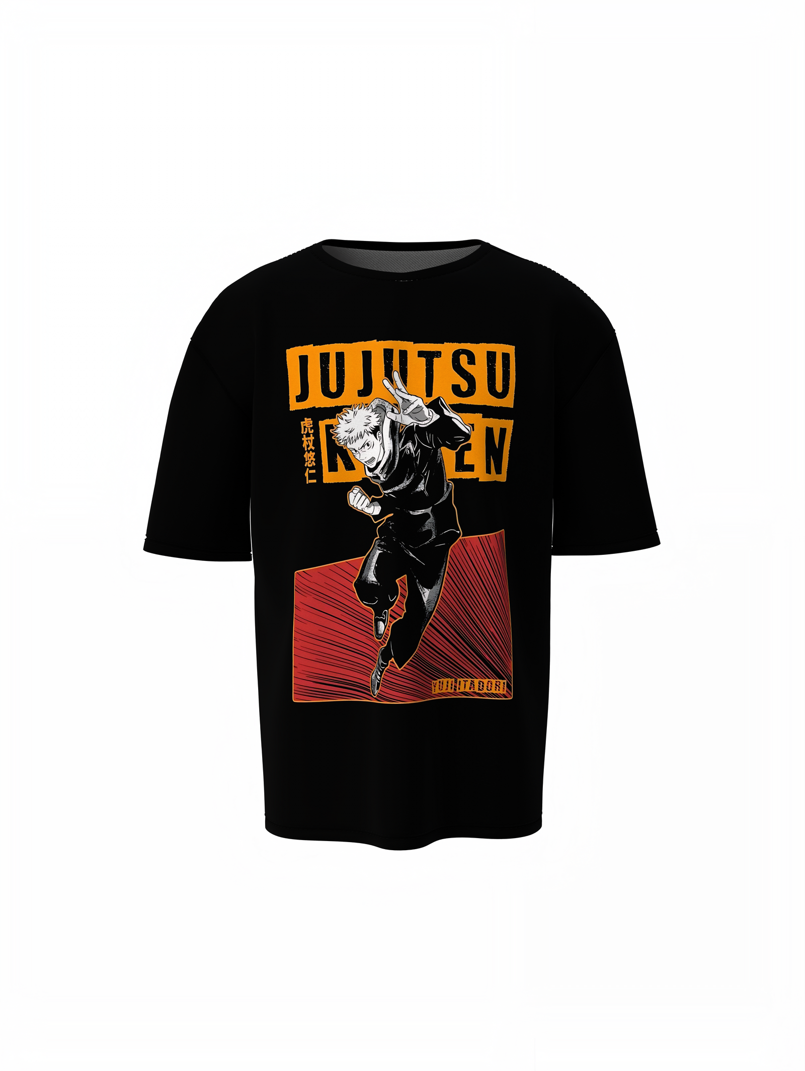 Yuji Itadori Oversized T-Shirts Anime Graphic Streetwear Look